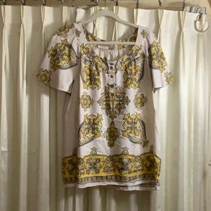 Michael Kors XL yellow & white blouse